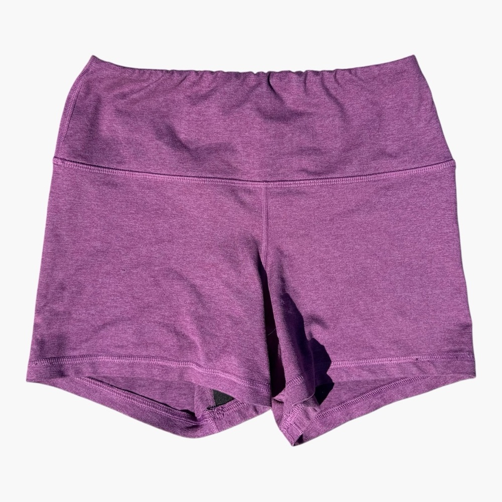 FLEO High Rise Biker Shorts Small Purple Heather Booty